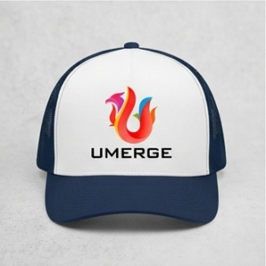 UMERGE Branded Cap (White Blue)